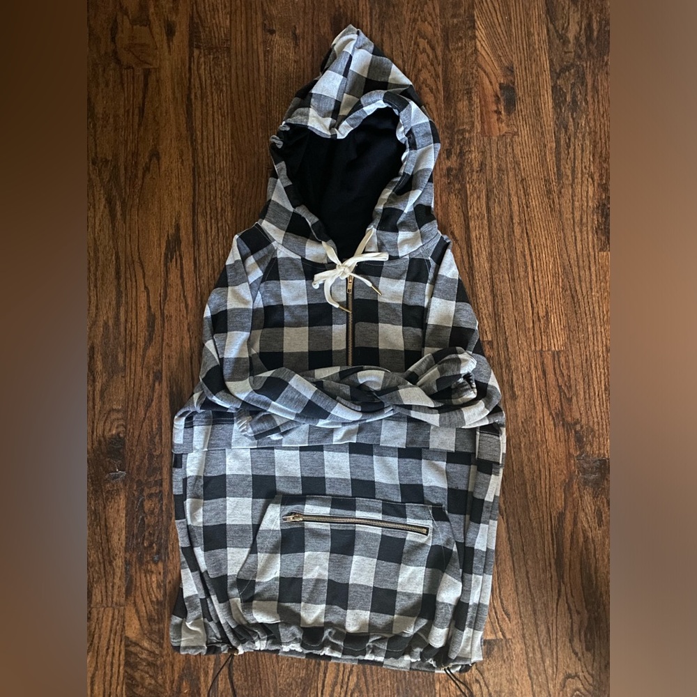 XS, checkered Hoodie